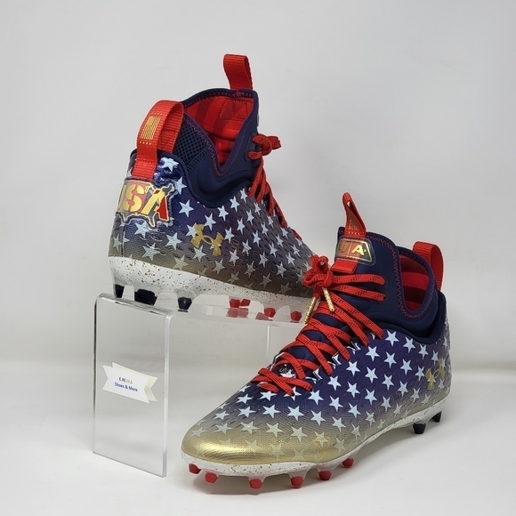 Under Armour Spotlight Lux MC LE USA Football Cleats 3025366-100 Men Sz 11.5 New main image 5
